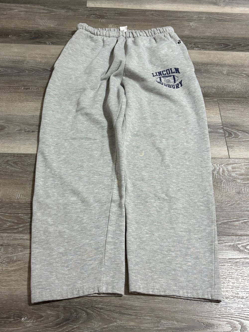Vintage Badger Sport Lincoln Sudbury Baggy Grey Sweatpants Skater - Men’s Small